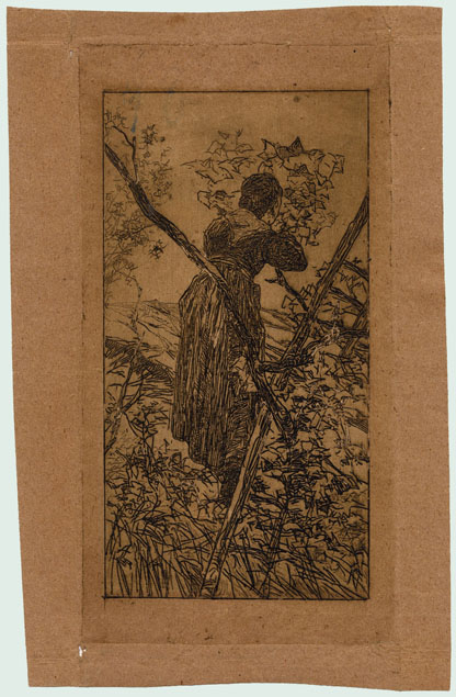 Giovanni Fattori, raccoglitrice di foglie